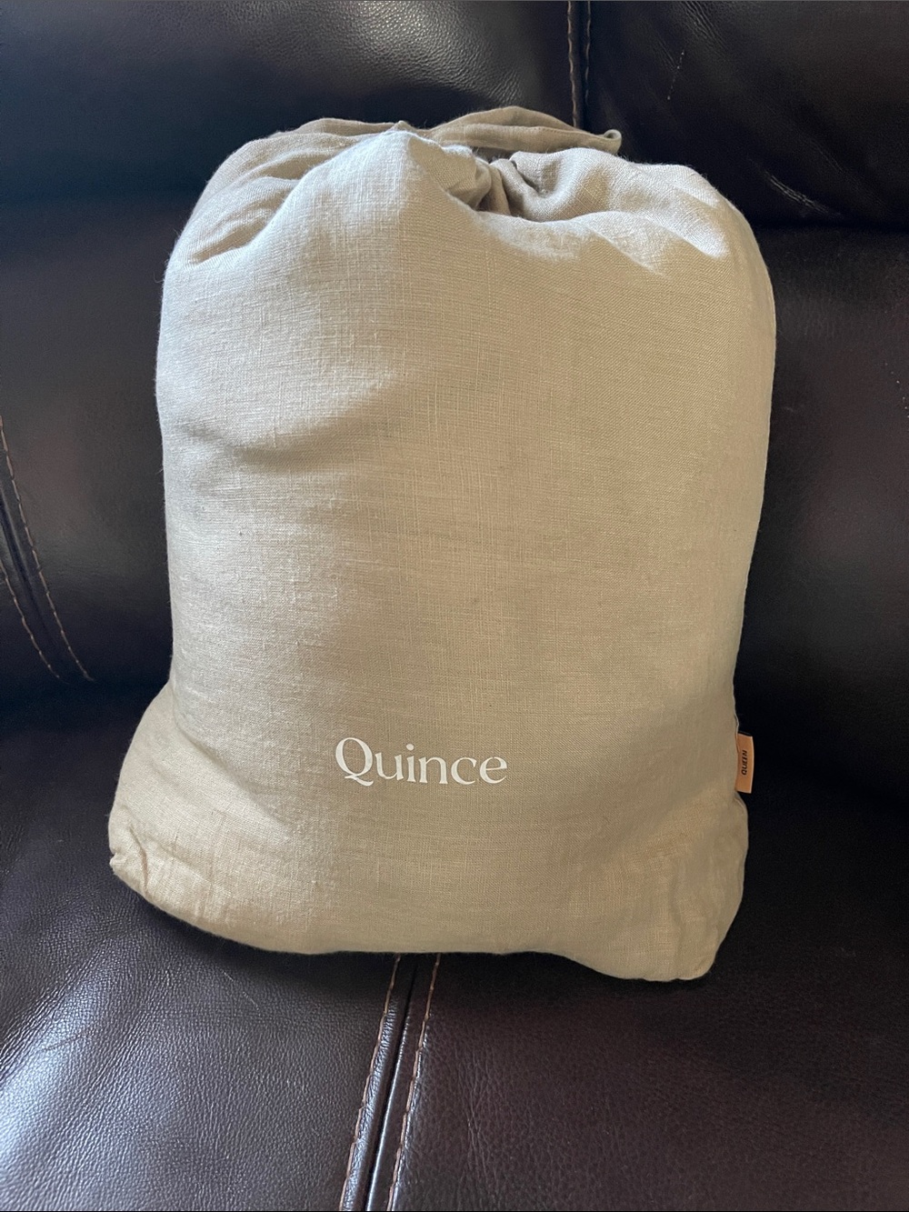 NWOT Quince European Linen 4 Piece Sheet Set, Queen (Toffee) - Picture 3 of 7